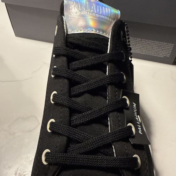 Palladium Revolt Lo TX Shoes Womens Size 10 Black/Marshmallow Platform New - Picture 10 of 11